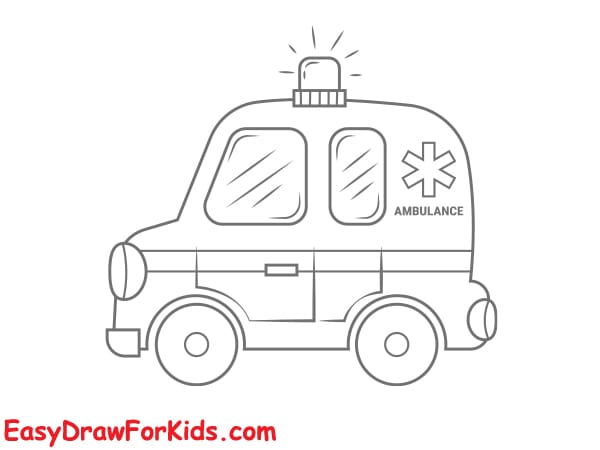 ambulance drawing for kids step 5