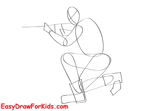 army soldier drawing step 2