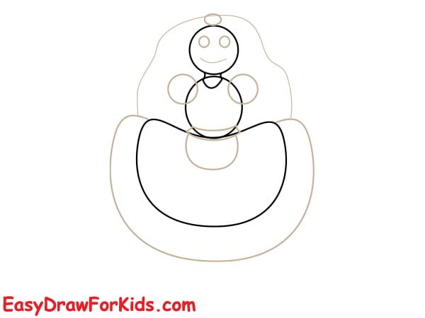 baby doll drawing step 2