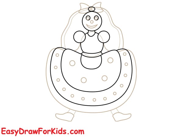 baby doll drawing step 3