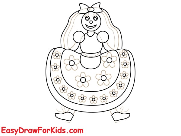 baby doll drawing step 4