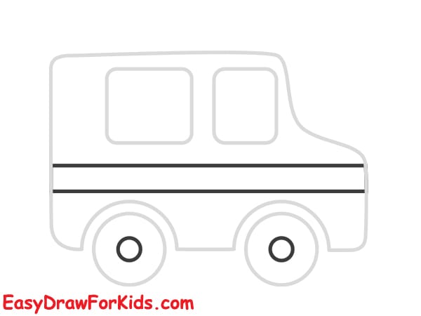 cartoon ambulance drawing step 4
