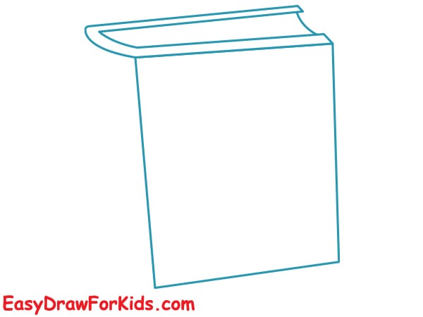 cute book drawing step 2