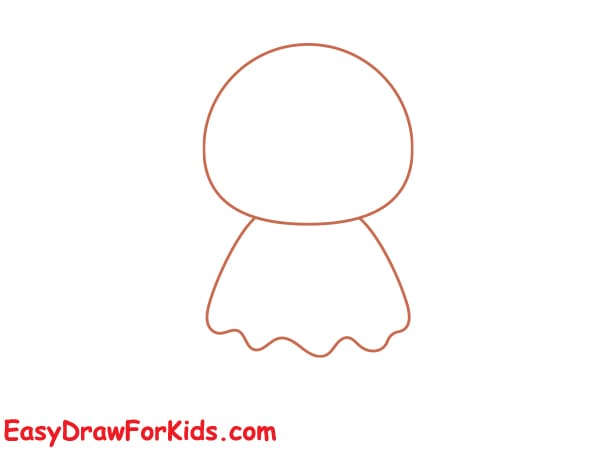 cute doll drawing step 2