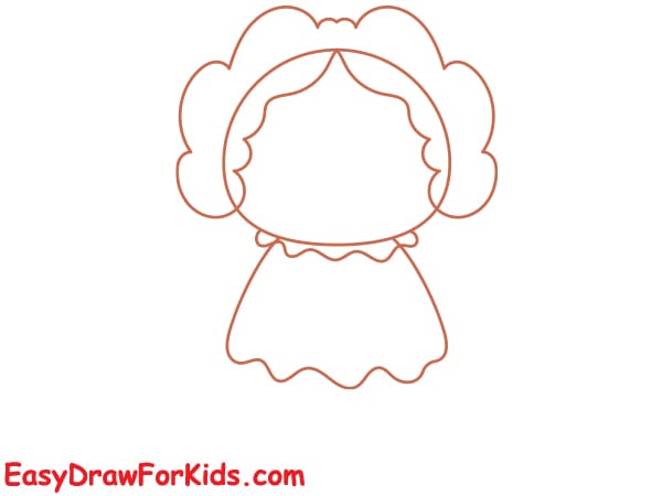 cute doll drawing step 3