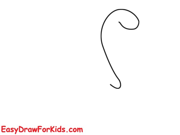cute swan drawing step 1