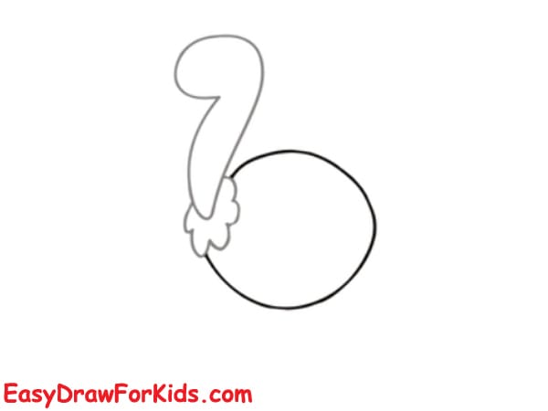 cute turkey drawing step 2