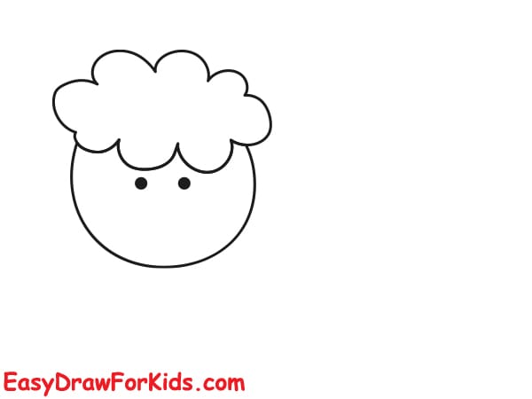 cute yak drawing step 1