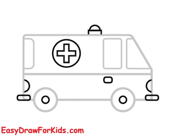 easy ambulance drawing step 4