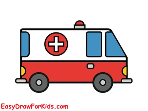 easy ambulance drawing step 6