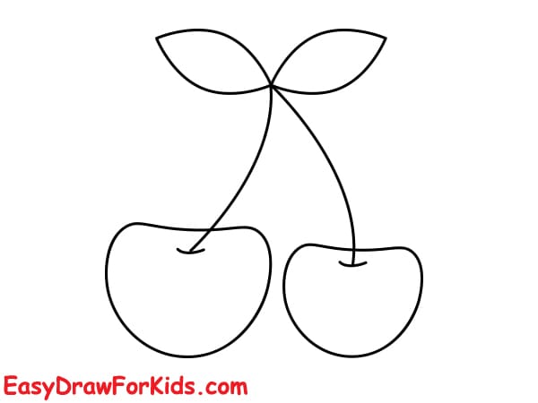 easy cherry drawing step 3