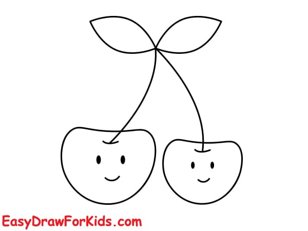 easy cherry drawing step 4