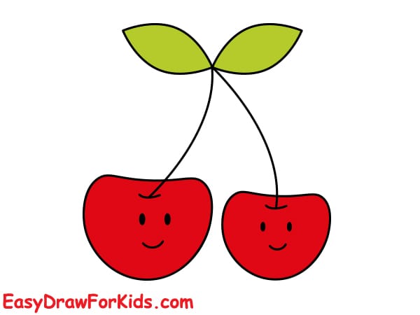 easy cherry drawing step 5