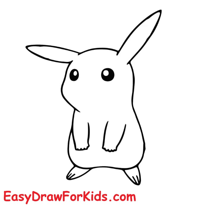 how to draw a cute pikachu step 5