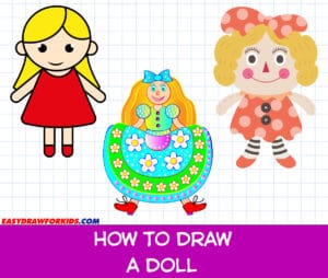 how to draw a doll