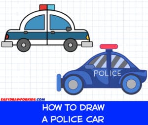 how to draw a police car