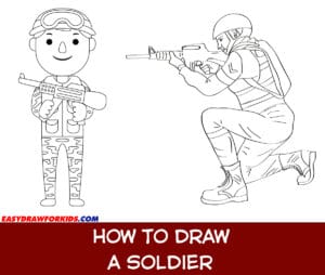 how to draw a soldier