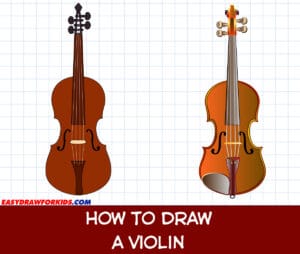 how to draw a violin