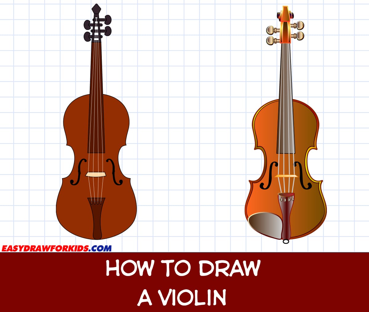 How To Draw A Violin 2 Ways With Pictures 