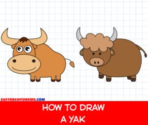 how to draw a yak