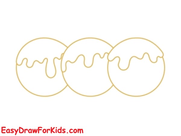how to draw cheese balls step 2