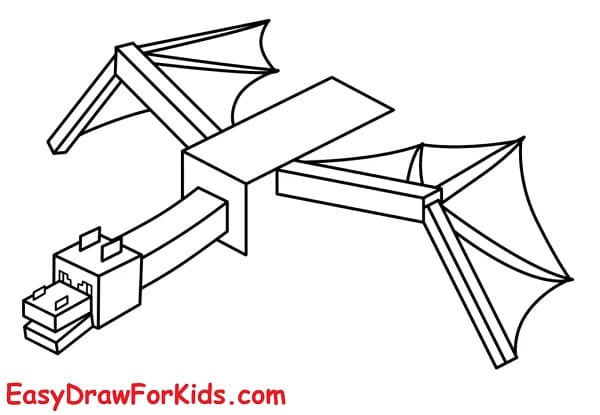 how to draw ender dragon step 4