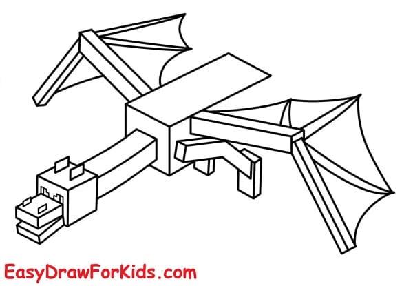 how to draw ender dragon step 5