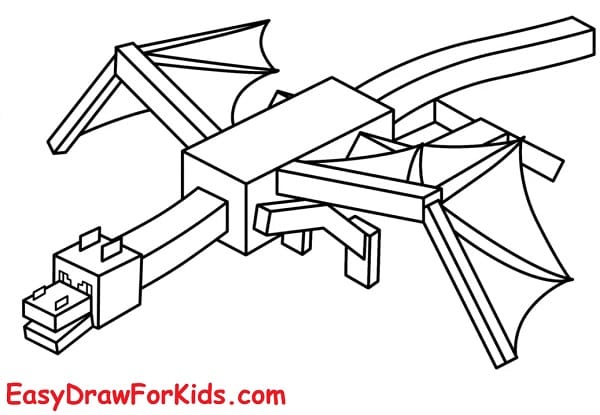 how to draw ender dragon step 7