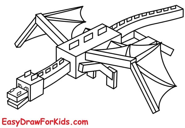 how to draw ender dragon step 8