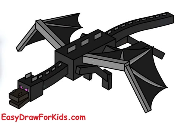 how to draw ender dragon step 9