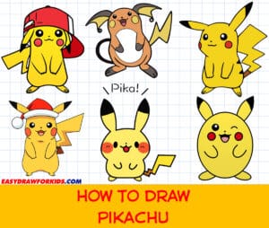 how to draw pikachu