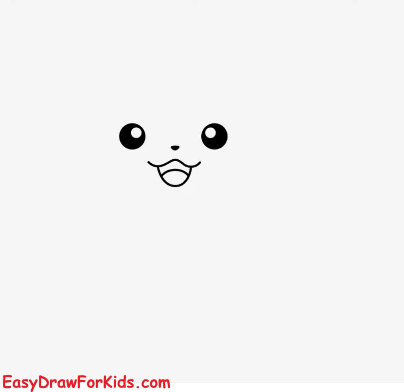 how to draw pikachu christmas step 1