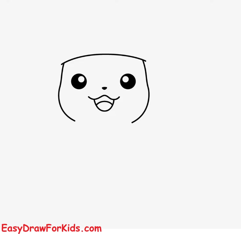 how to draw pikachu christmas step 2