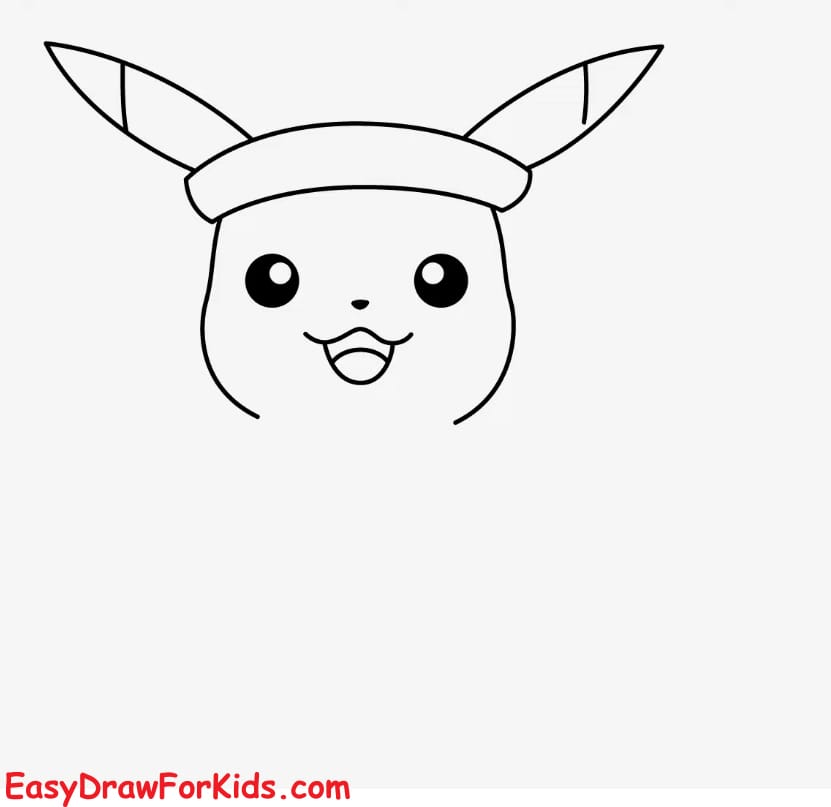 how to draw pikachu christmas step 3
