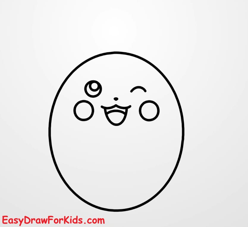 how to draw pikachu easy step 2