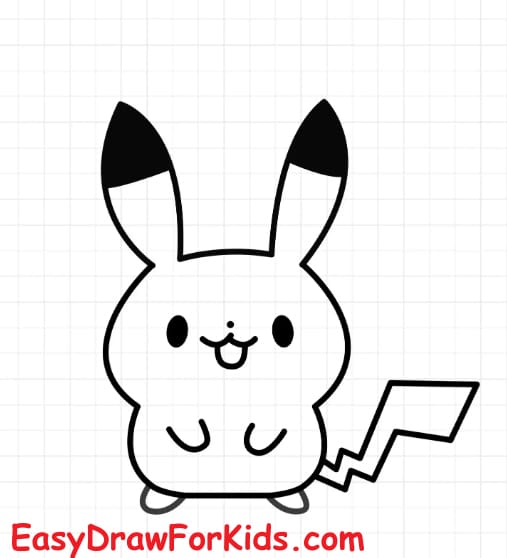 how to draw pikachu for kids step 6
