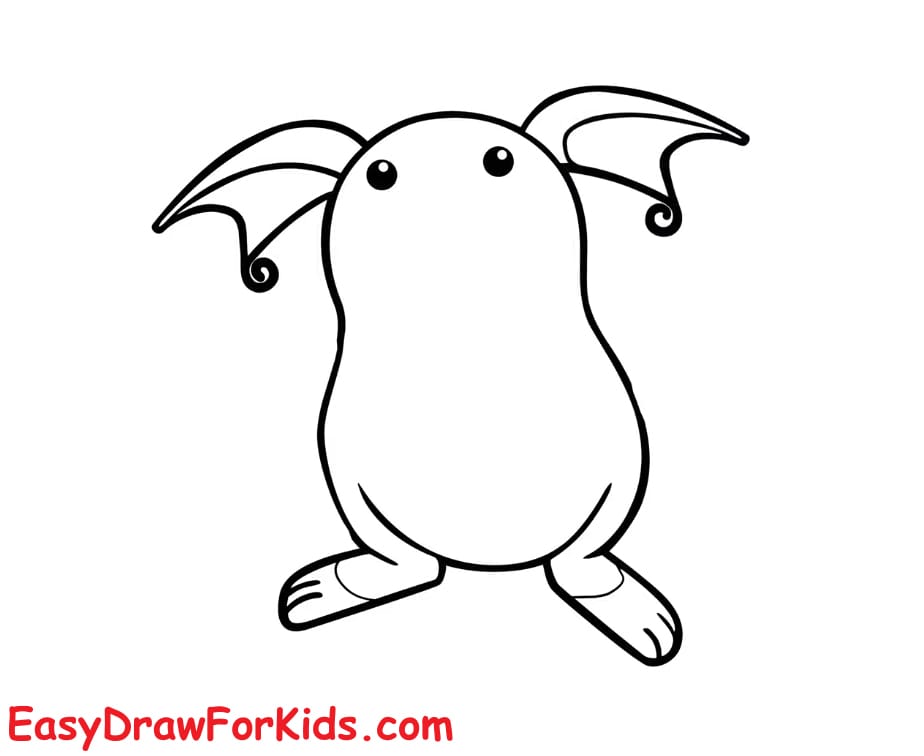 how to draw raichu step 4