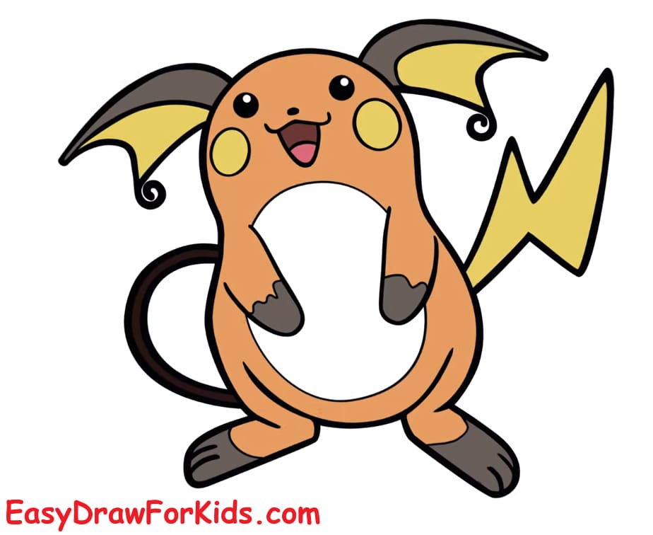 how to draw raichu step 8
