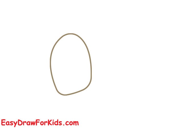 how to draw sliced potato step 1