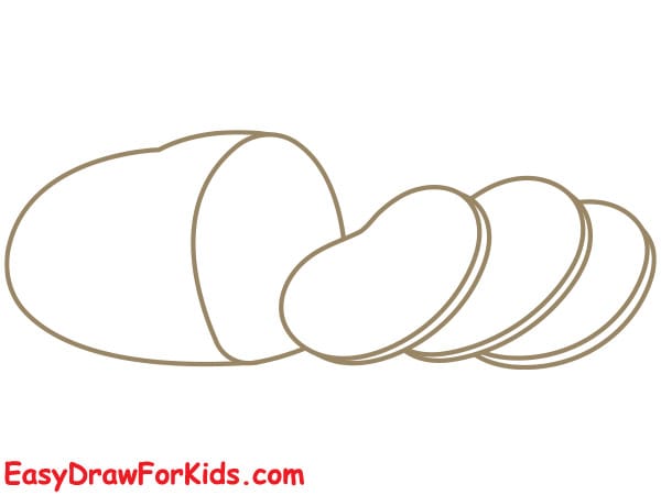 how to draw sliced potato step 4