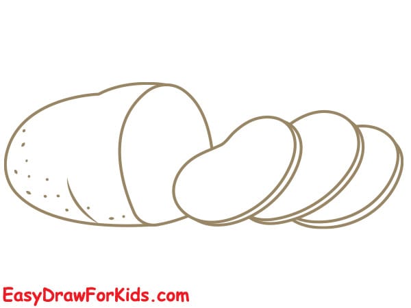 how to draw sliced potato step 5