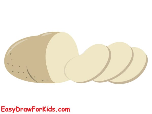 how to draw sliced potato step 6