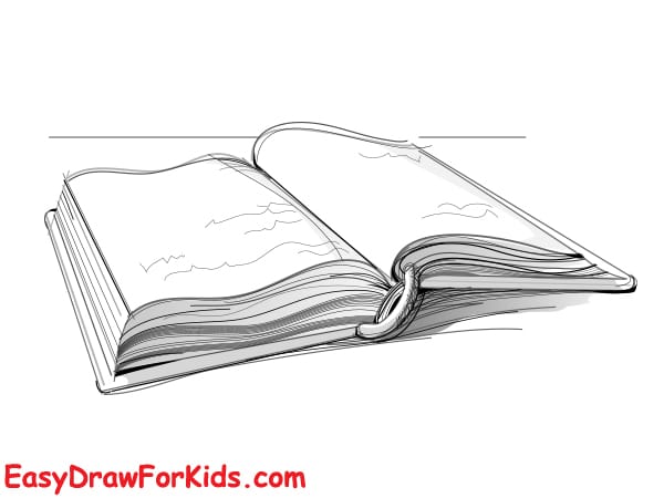 open book drawing step 5