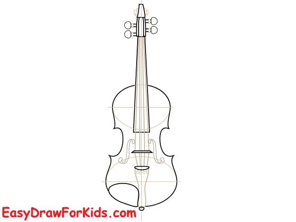How To Draw A Violin 2 Ways With Pictures 