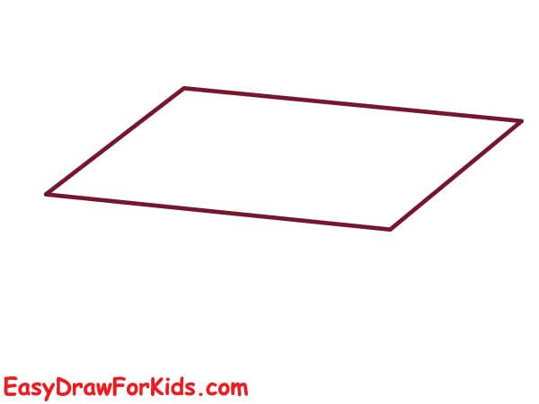 simple book drawing step 1