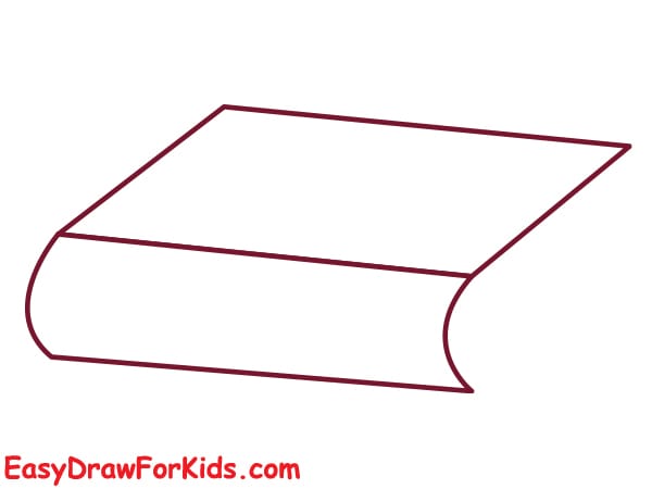 simple book drawing step 2