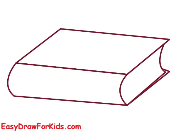 simple book drawing step 3