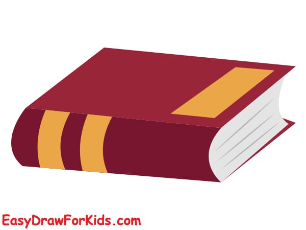 simple book drawing step 5