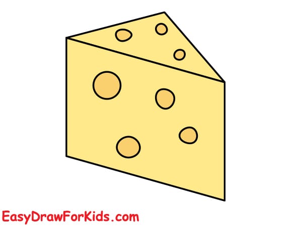 simple cheese drawing step 4