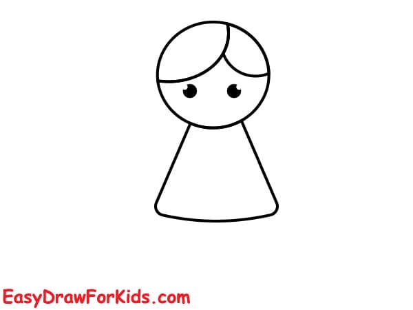 simple doll drawing step 2
